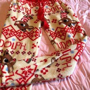 Ruldoph the red nosed reindeer soft pants cute